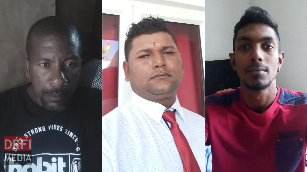 Jean-Noël Bottelart, Uhrassen Ramdhony, Rakesh Muthoor.