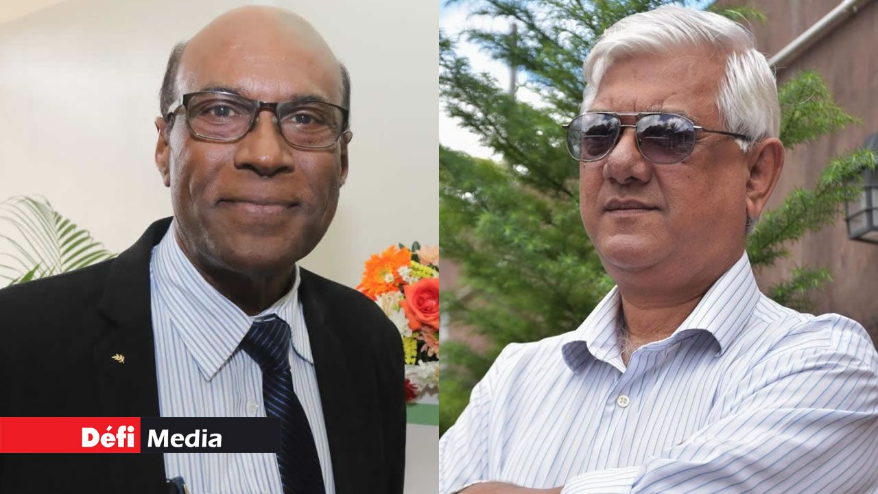 Le Dr Sivalingum Ramen et le Dr Vasantrao Gujadhur.