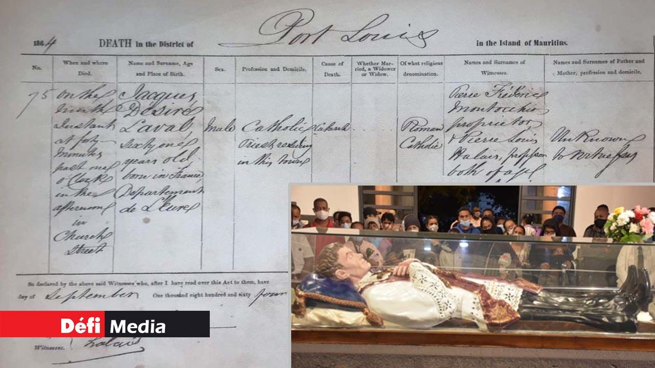 156 Ans Apres Sa Mort Voici L Acte De Deces Du Pere Laval Document Remis Au Cardinal Defimedia