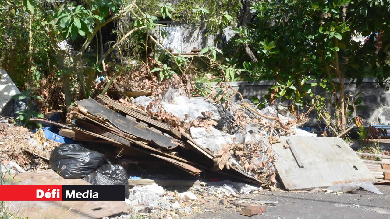 Ces accumulations de déchets sont un véritable désastre visuel à Quatre-Bornes.