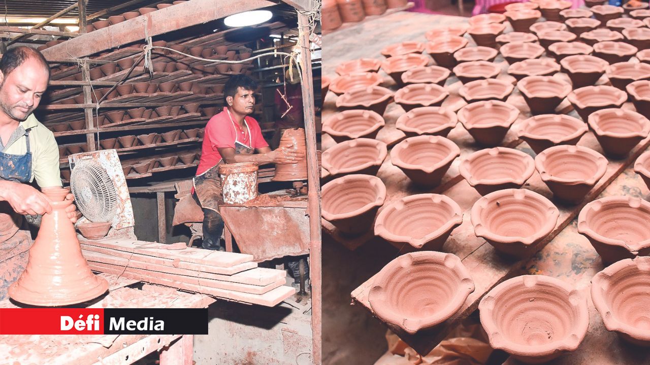 Une « diya » requiert beaucoup d’heures de travail pour être parfaite. Les « diyas » restent très prisées malgré l’essor des guirlandes électriques.