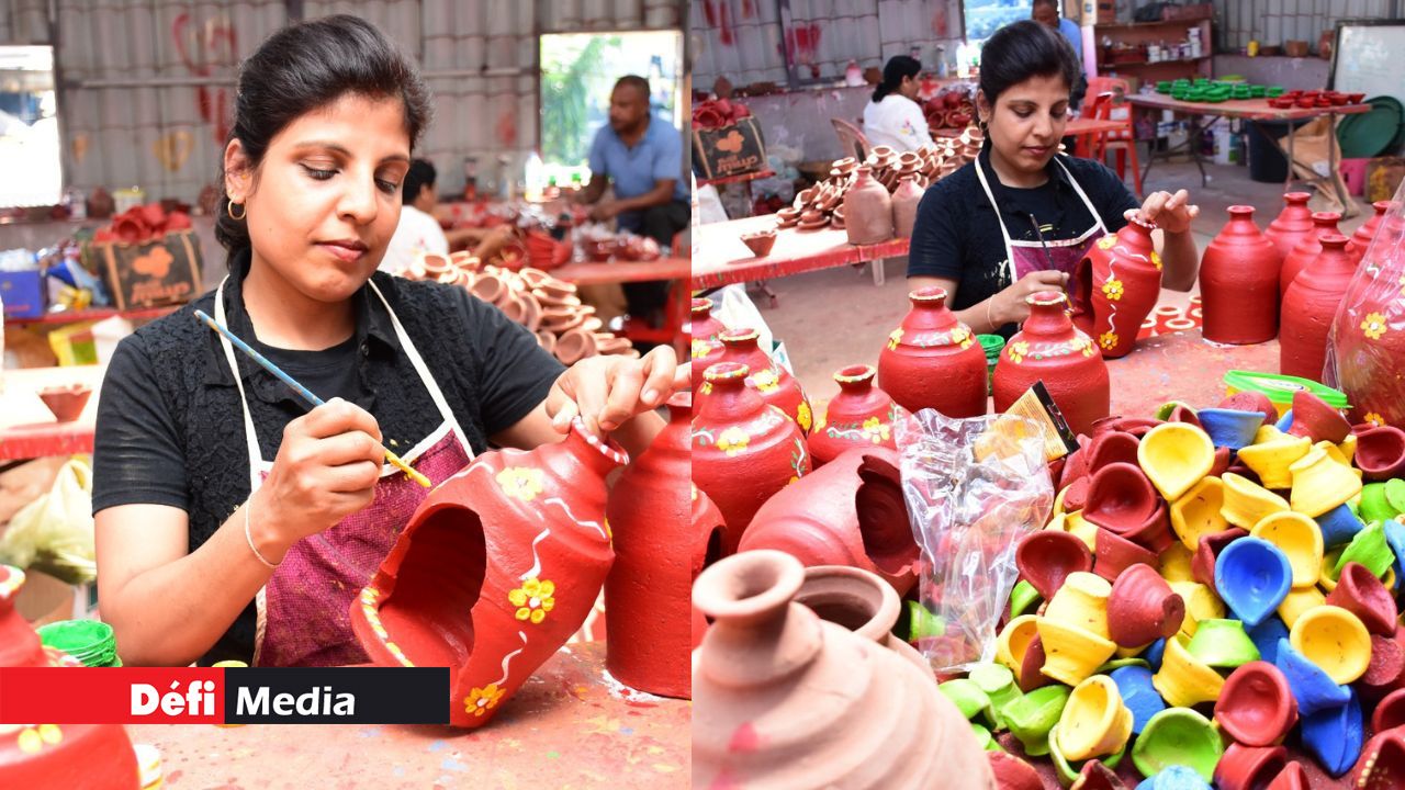 Sunshine Pottery s’est fait un nom dans la vente des « diyas ». Des « diyas » de différentes formes, tailles et couleurs.