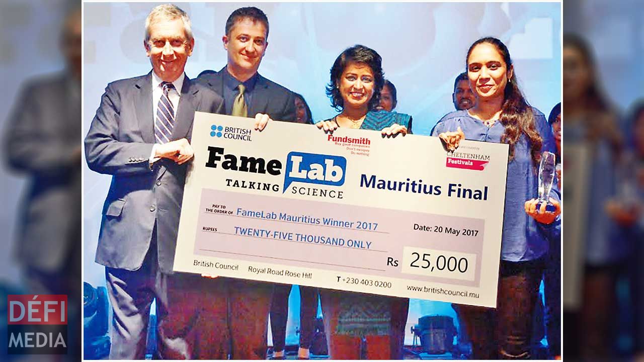 FameLab Mauritius 2017: Roshnee Rajkomar will represent Mauritius in UK