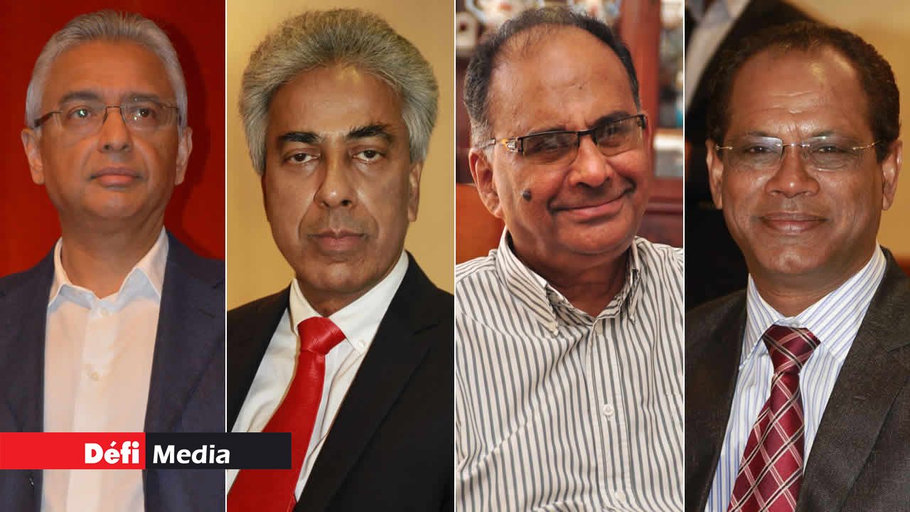 Pravind jugnauth, arvin boolell, alan ganoo et ajay gunness