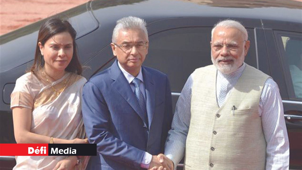 Pravind Jugnauth avait rencontré Narendra Modi en 2017, en compagnie de son épouse, Kobita Jugnauth.