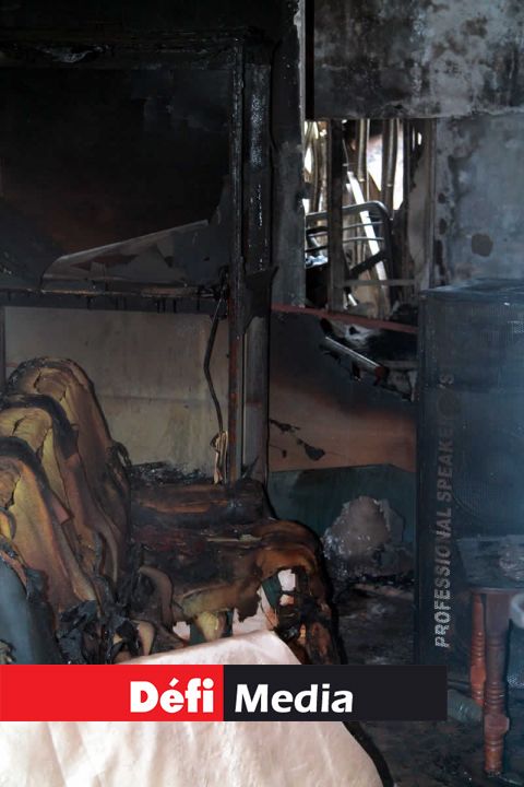 Les meubles ont été la proie des flammes