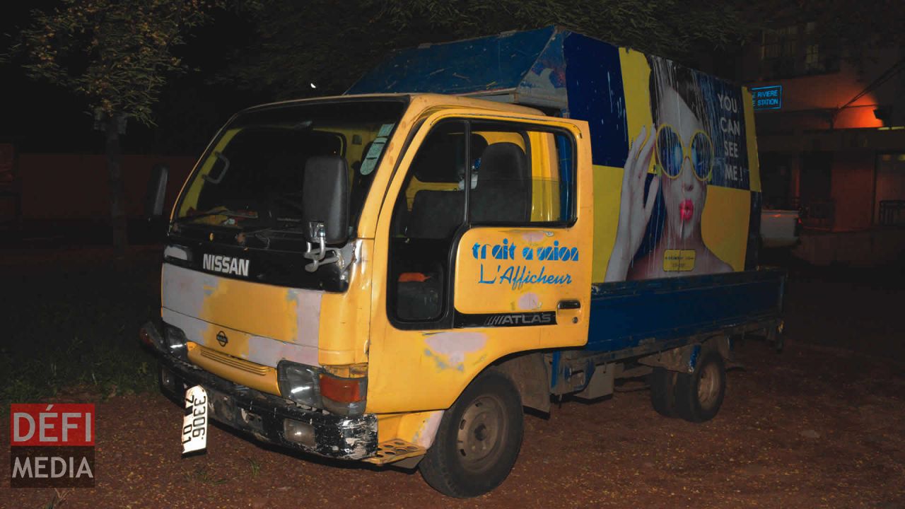 Le véhicule impliqué dans l’accident.