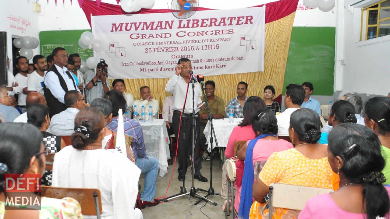 Le ministre de l’énergie et des services publics, lors d’un congrès du ML ce jeudi à Rivière-du-Rempart.