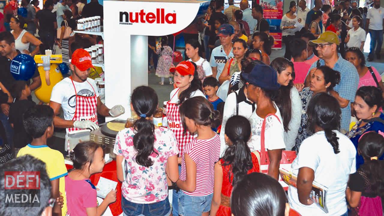 Le stand des représentants
de Weetabix et Nutella attire toujours la grosse foule.