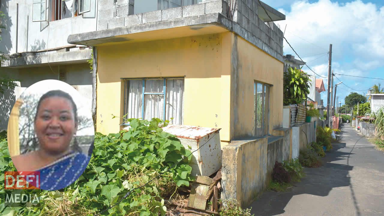 La maison où s’est joué le drame.(Cindy, la victime.en médaillon)