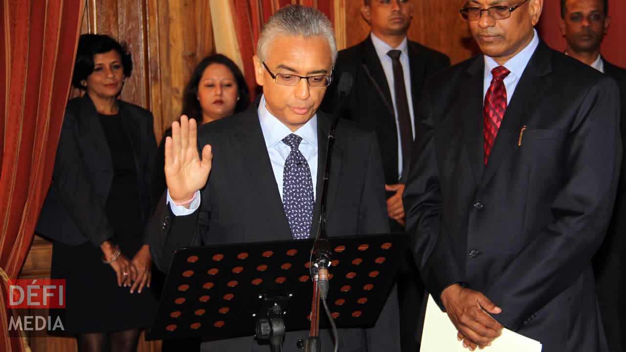 Le leader du MSM a prêté serment comme ministre des Finances à 9 h 30 devant la présidente de la République, Ameenah Gurib-Fakim