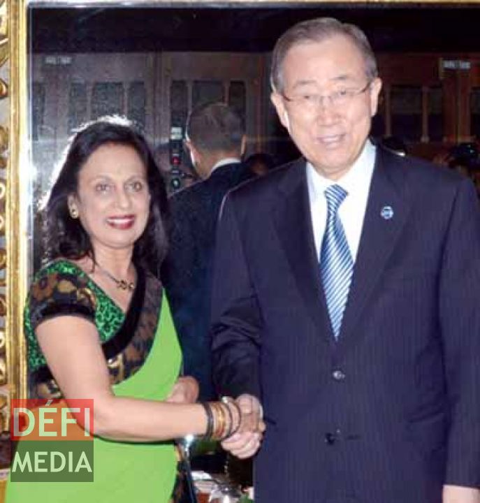 Courtesy call by the Speaker of the National Assembly,
Mrs Maya
Hanoomanjee.