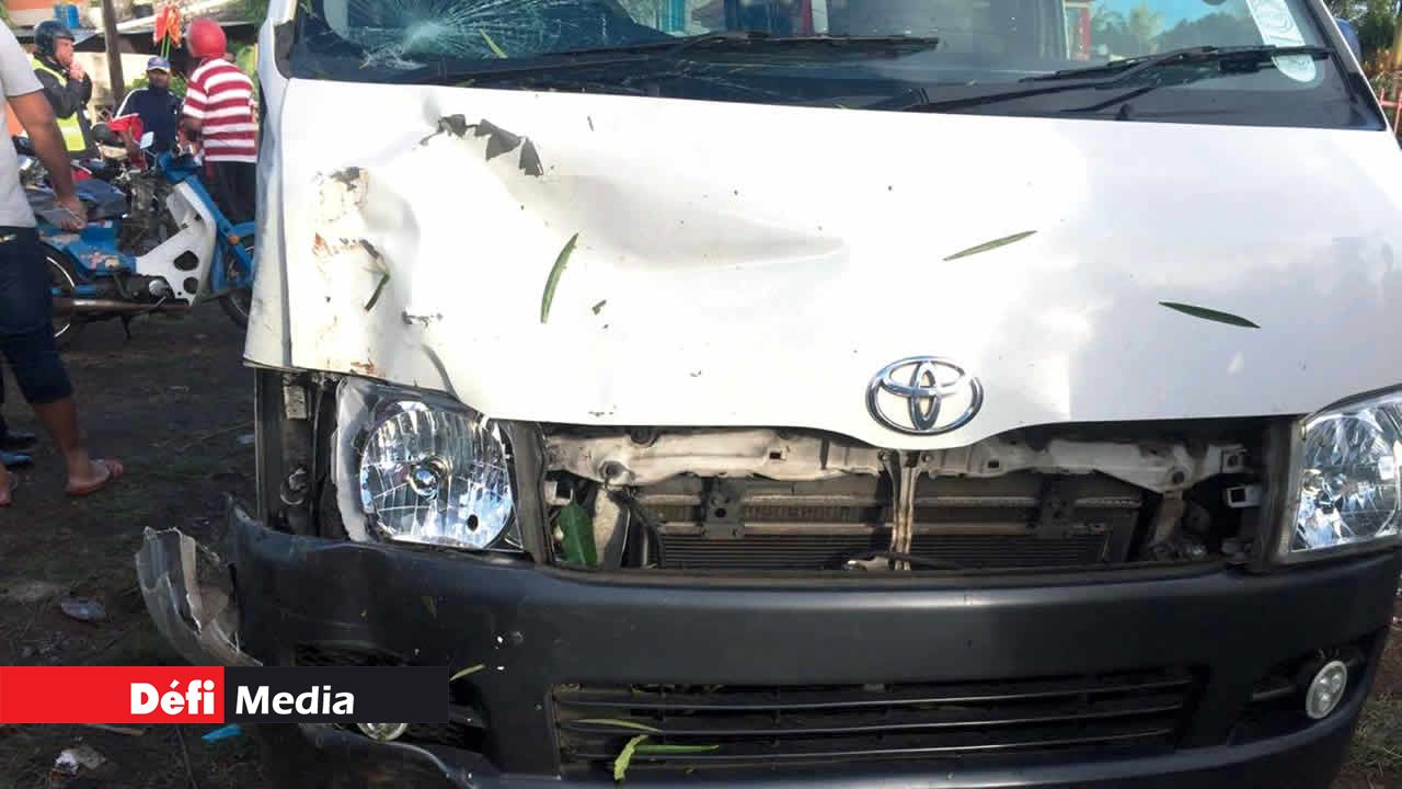 Le van impliqué dans l’accident