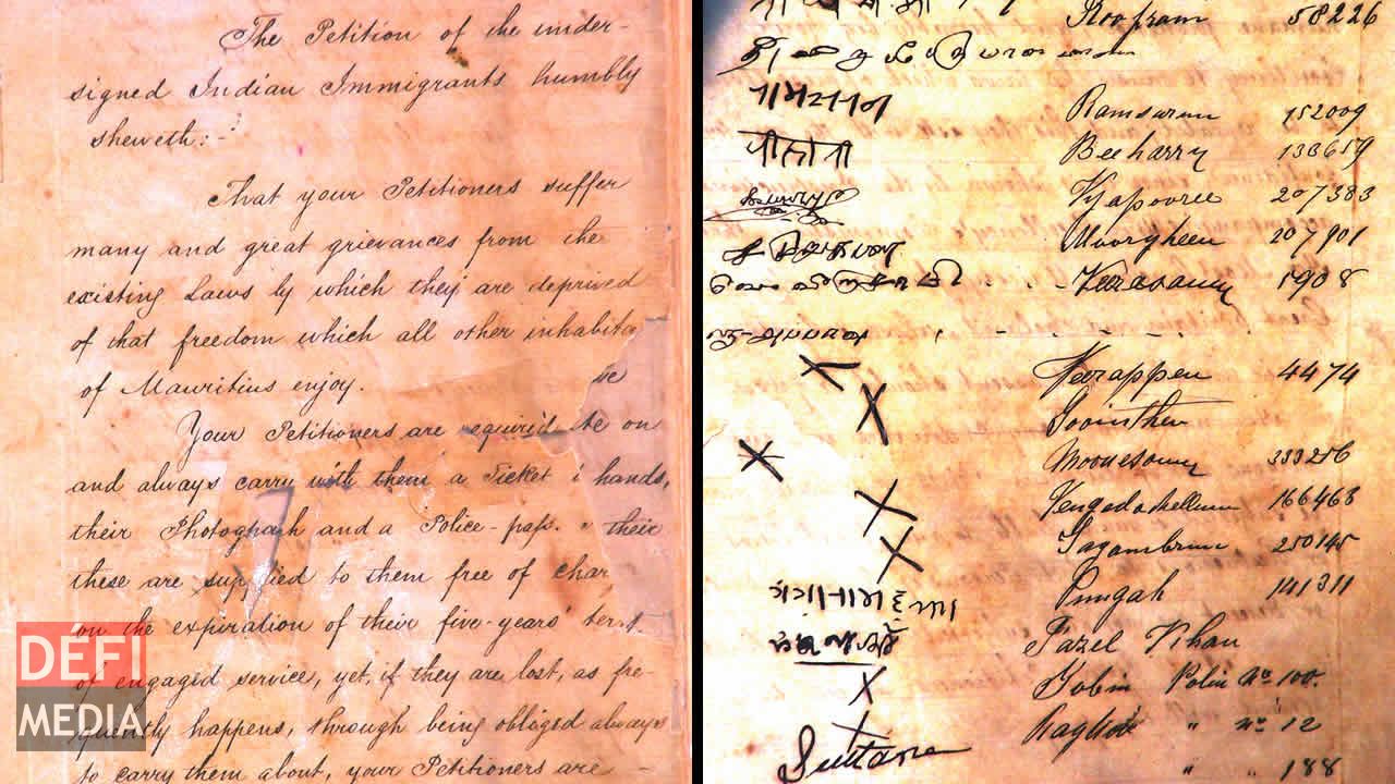 La pétition d’Adolphe de Plevitz et les signatures des travailleurs.