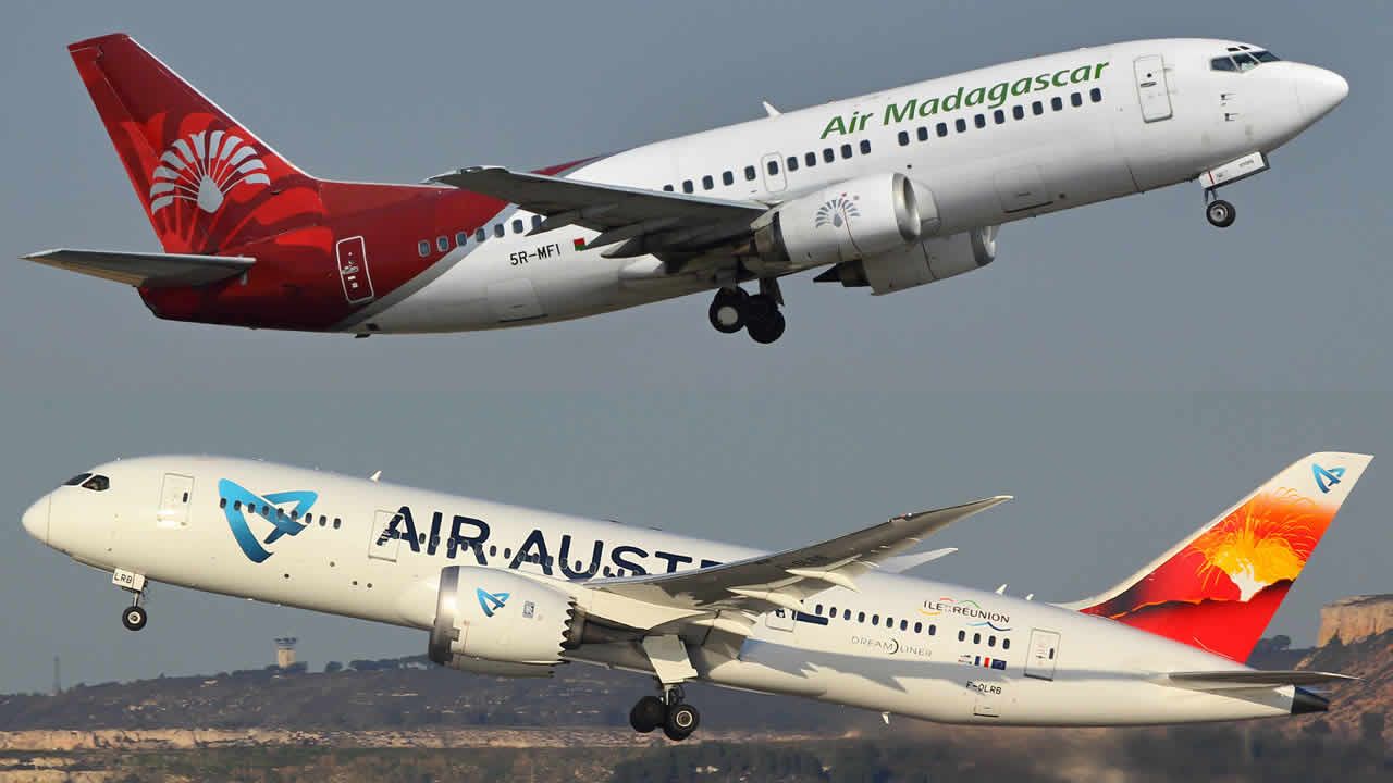 Air Austral et Air Madagascar 