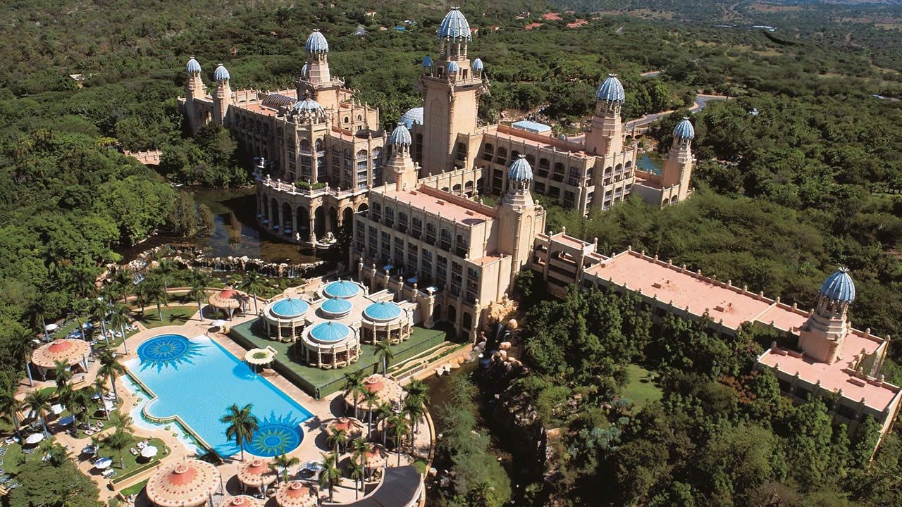 Sun City, une des principales attractions de l’Afrique du Sud. 