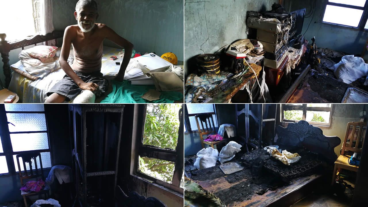 À Tranquebar : un invalide perd toutes ses affaires dans l’incendie de sa maison