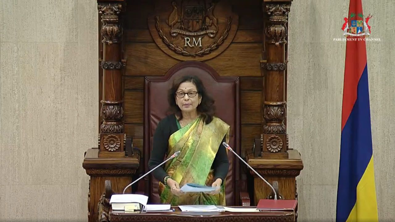 La Speaker de l’Assemblée nationale.