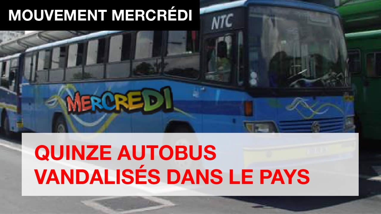 QUINZE AUTOBUS VANDALISÉS DANS LE PAYS