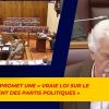 Bérenger promet une « vraie loi sur le financement des partis politiques » 
