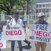 Manifestation pour la démilitarisation de Diego Garcia