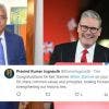 Pravind Jugnauth félicite le chef du parti travailliste britannique pour sa victoire aux législatives